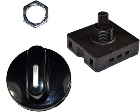 HQRP Heavy-Duty Rotary Switch 4-Position 3-Speed 120V-250V, 15A Fan Heater Speed Selector, UL Listed in Saudi Arabia
