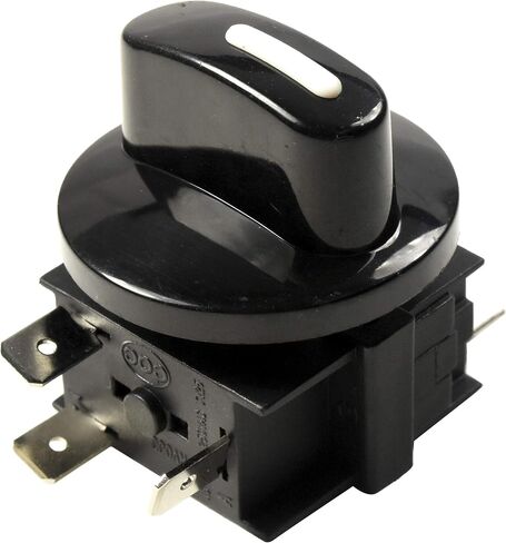 HQRP Heavy-Duty Rotary Switch 4-Position 3-Speed 120V-250V, 15A Fan Heater Speed Selector, UL Listed in Saudi Arabia