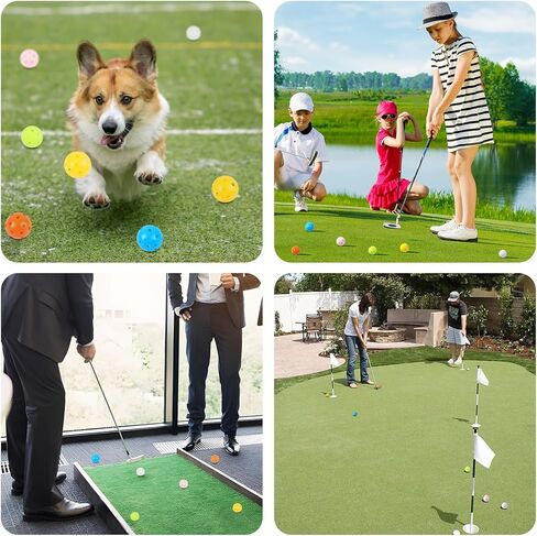 THIODOON Practice Golf Balls Limited Flight Golf Balls 40mm Hollow Plastic Golf Training Balls Colored Airflow Golf Balls for Swing Practice Driving Range Home Use Indoor 12 Pack in Saudi Arabia
