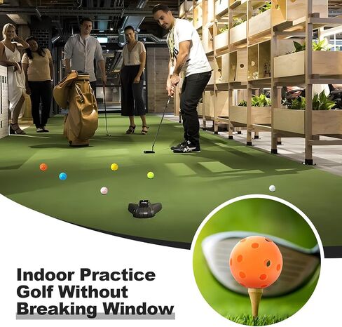 THIODOON Practice Golf Balls Limited Flight Golf Balls 40mm Hollow Plastic Golf Training Balls Colored Airflow Golf Balls for Swing Practice Driving Range Home Use Indoor 12 Pack in Saudi Arabia