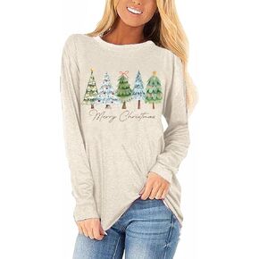 Long Sleeve Shirts for Women Graphic Casual Tops Fall Fashion Clothes Workout Tees Flower Printed Winter Outfits 2025 in Kuwait