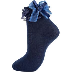 جوارب نسائية مكشكشة من الدانتيل للكاحل، جوارب قطنية لطيفة، جوارب من الدانتيل، جوارب لوليتا مع فيونكة، جوارب الأميرة الناعمة in Kuwait