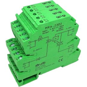 5 قطعة MRD-060D2 إشارة LED مبتكرة 2A الإدخال: 5 فولت 12 فولت 24 فولت تيار مستمر SSR واجهة مرحل صلبة DIN مفتاح وحدة تتابع السكك الحديدية (5 قطعة SSR 24VDC) in Kuwait