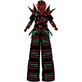 Earthradius Full Color Stilts Walker Smart Pixels LED Robot Suit Costume Clothes Costume LED Lights Luminous Jacket in Saudi Arabia