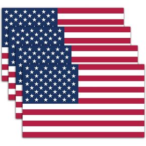 American Flag Sticker 3x5 – Made in USA Patriotic Glossy Vinyl Decals for Truck, Cooler, Car, Hard Hat – Waterproof UV Resistant Stickers - 2pcs in Saudi Arabia
