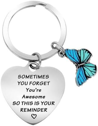 1PC Lovely Heart Keychian – Inspirational Gift for Son, Daughter, Friends – Cute Charm for Women & Men – Birthday & Holiday Accessory - BLUE in Saudi Arabia