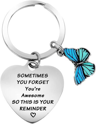 1PC Lovely Heart Keychian – Inspirational Gift for Son, Daughter, Friends – Cute Charm for Women & Men – Birthday & Holiday Accessory - BLUE in Saudi Arabia