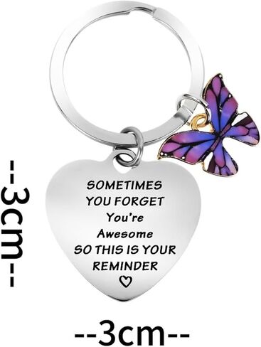 1PC Lovely Heart Keychian – Inspirational Gift for Son, Daughter, Friends – Cute Charm for Women & Men – Birthday & Holiday Accessory - BLUE in Saudi Arabia