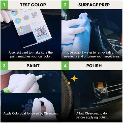 TouchUpDirect GMS Dark Moss متوافق مع فرشاة طلاء Kia Exact Match Touch Up - مجموعة أساسية in Kuwait