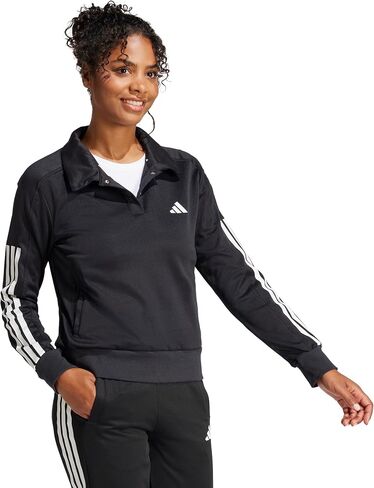 adidas Women's Iconic 3-Stripes Snap Track Top in Saudi Arabia