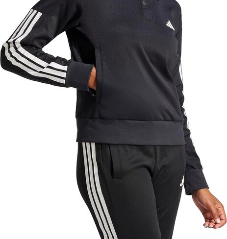 adidas Women's Iconic 3-Stripes Snap Track Top in Saudi Arabia