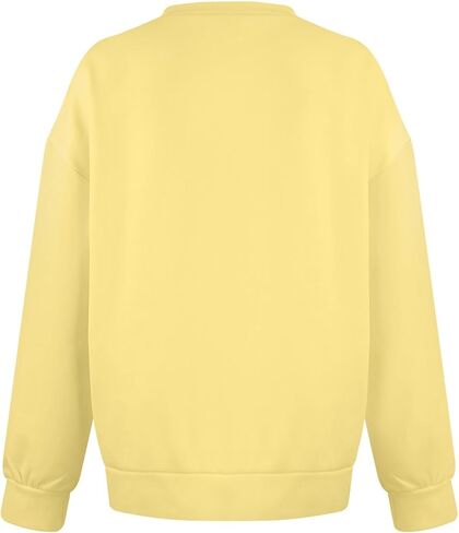 Women's V Neck Sweatshirt Fall Fleece Cute Pocket Sweatshirts Long Sleeve Oversized Comfy Sweater Y2k Soft Winter Pullover in Saudi Arabia