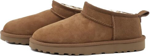 Women's Ankle Boots, Genuine Sheepskin Suede & Wool, Slip-On Winter Booties with Lightweight Sole, Easy Pull-On Design in Saudi Arabia
