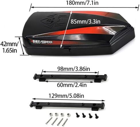 صندوق رف أمتعة السقف البلاستيكي RC، ترقية هيكل السيارة لـ 1/10 أو 1/12 نسبة Traxxas TRX4 TRX6 Axial SCX10 90046 G63 VP VS4 RC Crawler (أسود) in Kuwait