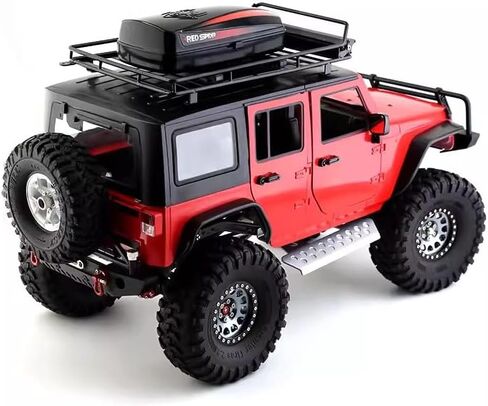 صندوق رف أمتعة السقف البلاستيكي RC، ترقية هيكل السيارة لـ 1/10 أو 1/12 نسبة Traxxas TRX4 TRX6 Axial SCX10 90046 G63 VP VS4 RC Crawler (أسود) in Kuwait