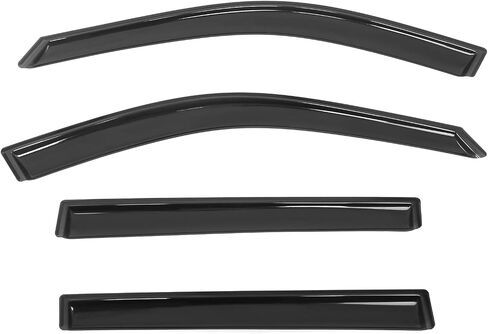 IKON MOTORSPORTS in Channel Window Visors Compatible with 2021-2025 Jeep Grand Cherokee L, Slim Style Acrylic Smoke Rain Guards, Side Window Wind Deflectors 4PCS in Saudi Arabia