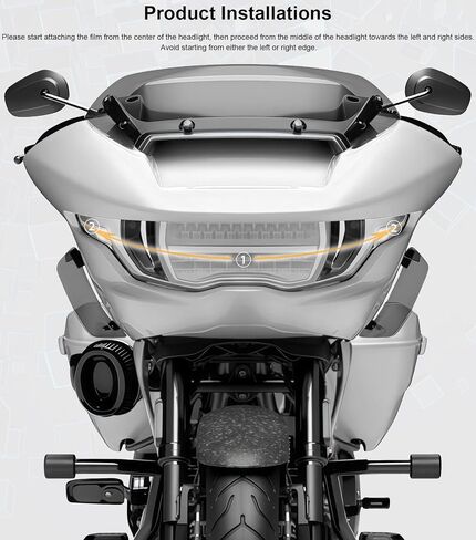 غطاء المصباح الأمامي لحماية المصابيح الأمامية متوافق مع Harley CVO Road Glide FLTRXSE 2023-2025 & Road Glide/ST 2024-2025 (أسود) in Kuwait