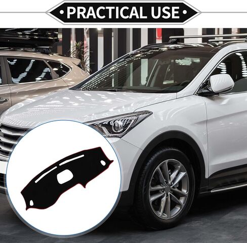 Dash Cover Compatible for Hyundai Tucson 2019-2021 with Head-Up Display, Non-Slip Dash Cover Mat Polyester Black Front Dash Cover Mat in Saudi Arabia