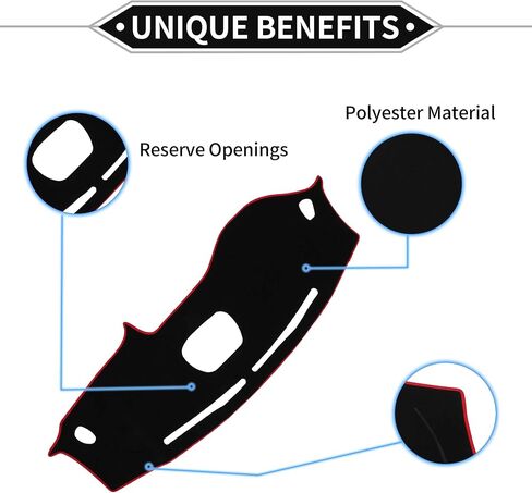 Dash Cover Compatible for Hyundai Tucson 2019-2021 with Head-Up Display, Non-Slip Dash Cover Mat Polyester Black Front Dash Cover Mat in Saudi Arabia