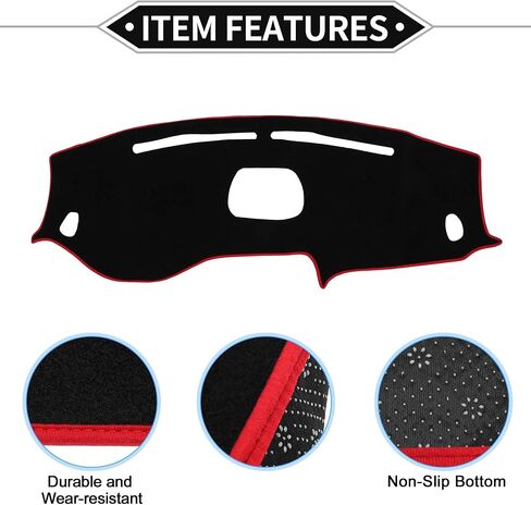Dash Cover Compatible for Hyundai Tucson 2019-2021 with Head-Up Display, Non-Slip Dash Cover Mat Polyester Black Front Dash Cover Mat in Saudi Arabia