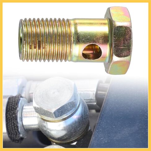 2 Set Banjo Bolt Brake Fitting Adapter Kit M16x1.5 Brake Line Thread Single Banjo Bolt with 16mm Washers Auto Replacement Parts in Saudi Arabia