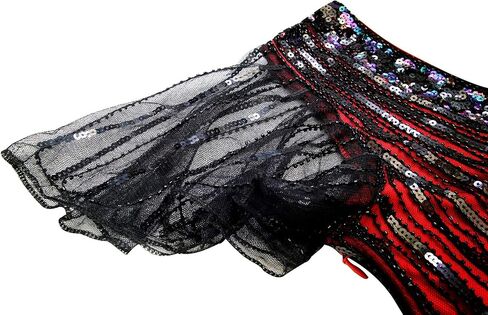 1920s Art Deco Fringed Sequin Dress 20s Flapper Gatsby Costume Dress W/ 20s Accessories Set in Kuwait