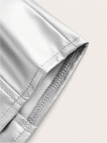 Women's Y2K Metallic Zipper Halter Top Sleeveless Slim Fit Collared Crop Tops Party Clubwear in Saudi Arabia