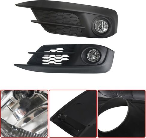 Left and Right Fog Lights Assembly Replacement for Civic 2-Door/4-Door 2016-2018 Clear Lens 33900-TBA-A01 33950-TBA-A01 in Saudi Arabia