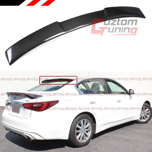 سبويلر نافذة السقف الخلفي من ألياف الكربون طراز VIP M متوافق مع 2014-2023 إنفينيتي Q50 in Saudi Arabia