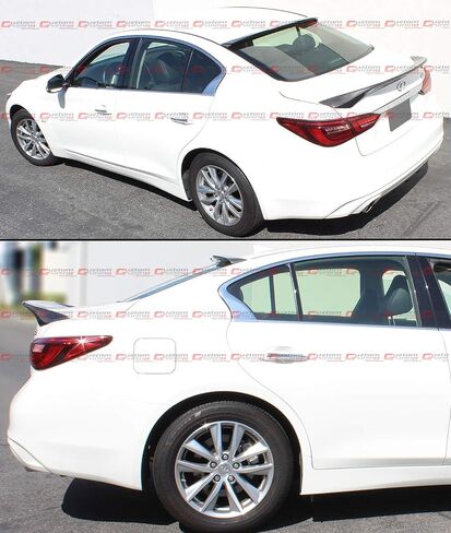 سبويلر نافذة السقف الخلفي من ألياف الكربون طراز VIP M متوافق مع 2014-2023 إنفينيتي Q50 in Saudi Arabia