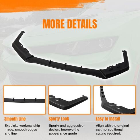 ممتص الصدمات الأمامي للشفاه متوافق مع 2015-2021 Subaru WRX & STI، ABS غير مطلي باللون الأسود MP Style Add-on Front Splitter Air Dam Chin Protector in Saudi Arabia