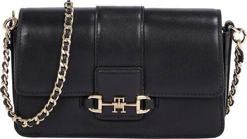 Tommy Hilfiger Heritage Leather Bag with Chain Crossbody Strap in Saudi Arabia