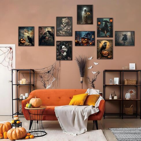 9 Pcs Easter Bunny Wall Art, Vintage Holiday Wall Decor Painting, Rabbit Canvas Poster Print Picture, Rustic Easter Egg Décor Oil Paintings, Home Decor Animals Artwork Prints 8''x10'' Unframed in Saudi Arabia