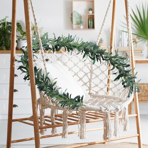 Giegxin 2 Pcs Total 10 ft Artificial Olive Leaf Vine Artificial Garland Hanging Green Vine with Fake Fruits Greenery Olive Leaves Decor for Wedding Backdrop Home Office Garden Wall Door in Saudi Arabia