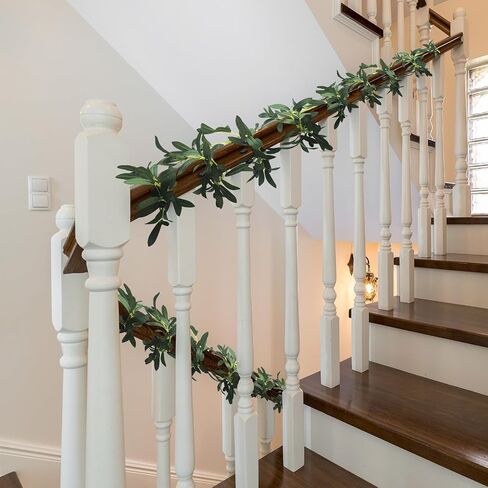 Giegxin 2 Pcs Total 10 ft Artificial Olive Leaf Vine Artificial Garland Hanging Green Vine with Fake Fruits Greenery Olive Leaves Decor for Wedding Backdrop Home Office Garden Wall Door in Saudi Arabia