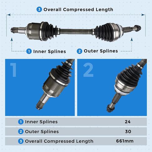 Front Left Driver Side CV Axle Drive Shaft Assembly for 2008-2013 Toyota Highlander AWD Hybrid for 2005-2007 Avalon 3.5L in Saudi Arabia