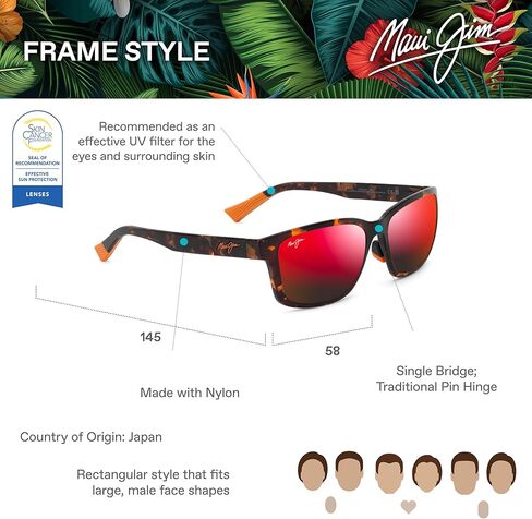 Maui Jim Lehiwa Af Square Sunglasses in Kuwait
