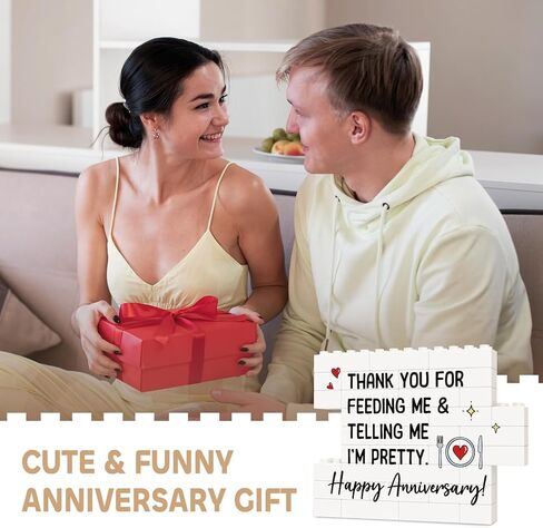 هدايا علامة الذكرى السنوية السعيدة للرجال، الصديق، لوحة زخرفية لبنات البناء الرومانسية، أفضل هدايا بطاقة الذكرى السنوية للزفاف للزوج، له، الزوجين، ديكورات المنزل المكتبية المضحكة in Kuwait