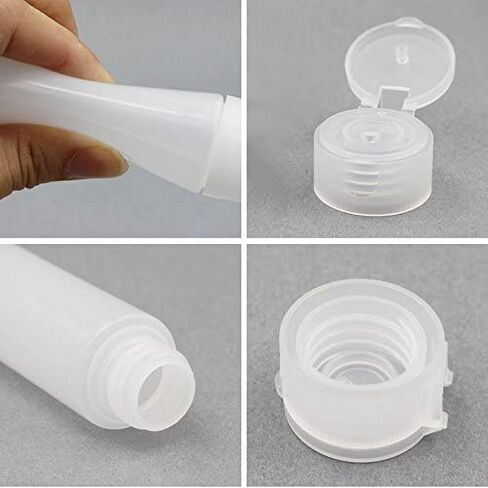 5 Pcs White 1 oz Travel Bottles Empty Refillable Toothpaste Tubes Containers Small Mini Size Squeeze Dispensers, Refillable Containers Pump Dispensers Refillable Cosmetic(10 * 2.7cm) in Saudi Arabia
