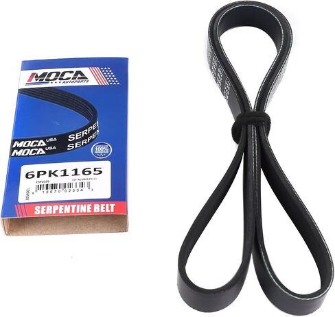 6PK1165 EPDM Serpentine Belt Fit 2002-2004 for Honda Odyssey, 2015-2017 for Ram ProMaster 1500, 2015-2017 for Ram ProMaster 2500, 2015-2017 for Ram ProMaster 3500, 2004-2007 for Saturn Vue 3.5L in Saudi Arabia