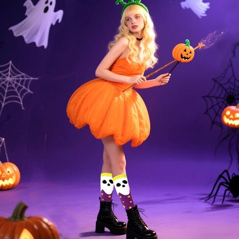 Fancy Land 3 Pairs Halloween Knee High Socks for Women Men Halloween Gifts Costume Contest Party Supplies in Saudi Arabia