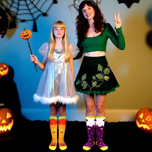 Fancy Land 3 Pairs Halloween Knee High Socks for Women Men Halloween Gifts Costume Contest Party Supplies in Saudi Arabia
