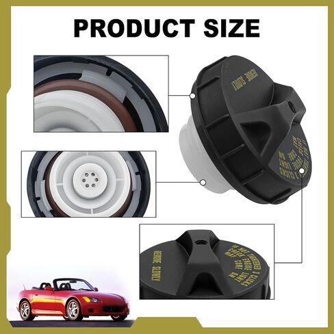 17670-SM4-A04 Fuel Cap, Compatible with Odyssey 1995-2001, CR-V 1997-2001, Civic 1993-2000, RL 1996-2001, CL 1997-2003 etc, Replace OE #17670SM4A04 in Saudi Arabia