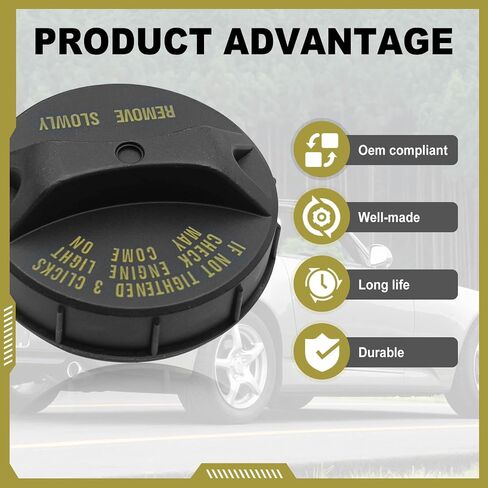 17670-SM4-A04 Fuel Cap, Compatible with Odyssey 1995-2001, CR-V 1997-2001, Civic 1993-2000, RL 1996-2001, CL 1997-2003 etc, Replace OE #17670SM4A04 in Saudi Arabia