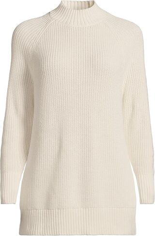 Lands' End Women's Drifter Shaker Easy Fit Mock Neck Sweater in Saudi Arabia