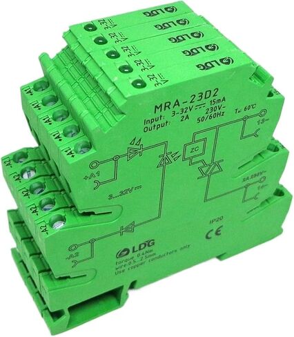 5 قطعة MRD-060D2 إشارة LED مبتكرة 2A الإدخال: 5 فولت 12 فولت 24 فولت تيار مستمر SSR واجهة مرحل صلبة DIN مفتاح وحدة تتابع السكك الحديدية (5 قطعة SSR 24VDC) in Saudi Arabia