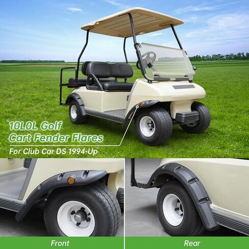 10L0L 4 PCS Golf Cart Fender Flares Golf Cart (2) Front & (2) Rear Fits EZGO RXV 2008-2015 Gas and Electric with Mounting Hardware in Saudi Arabia