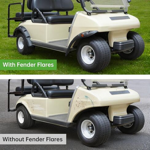 10L0L 4 PCS Golf Cart Fender Flares Golf Cart (2) Front & (2) Rear Fits EZGO RXV 2008-2015 Gas and Electric with Mounting Hardware in Saudi Arabia