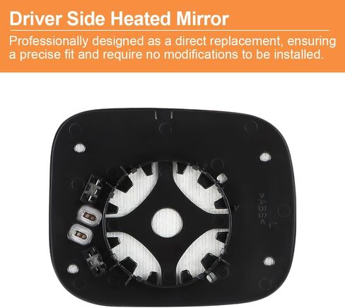 Senzeal Driver Side Heated Mirror Glass Replacement for Volvo XC70 2008-2016 Volvo XC90 2007-2014 Convex Mirror with Backing Plate (Left Side) in Saudi Arabia