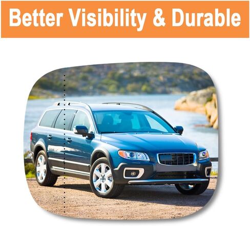 Senzeal Driver Side Heated Mirror Glass Replacement for Volvo XC70 2008-2016 Volvo XC90 2007-2014 Convex Mirror with Backing Plate (Left Side) in Saudi Arabia